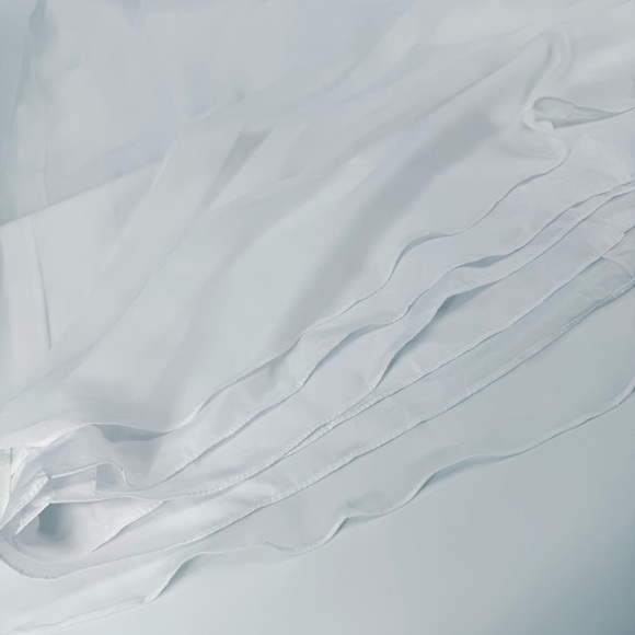 NWT AZAZIE Verde Sweetheart Strapless Flowy Layered Chiffon Bridal/Wedding Dress - Picture 7 of 14